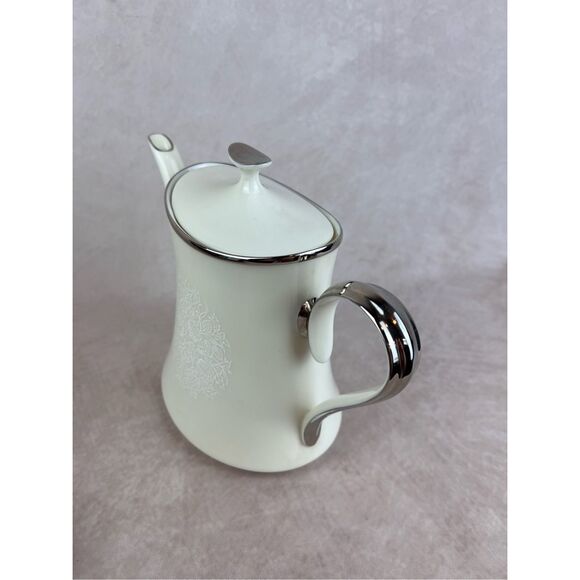 Vintage Lenox Fine China Moonspun Tea Kettle Pot - Picture 5 of 13